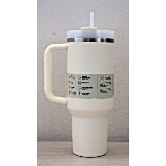 Stanley 40oz Cream The Flowstate Quencher H2.0 Stainless Steel Tumbler - Picture 2 of 11